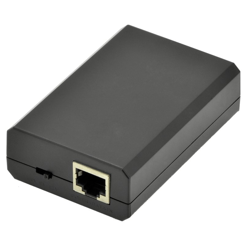 DIGITUS Gigabit PoE+ splitter, RJ45 to RJ45, 24W, black
