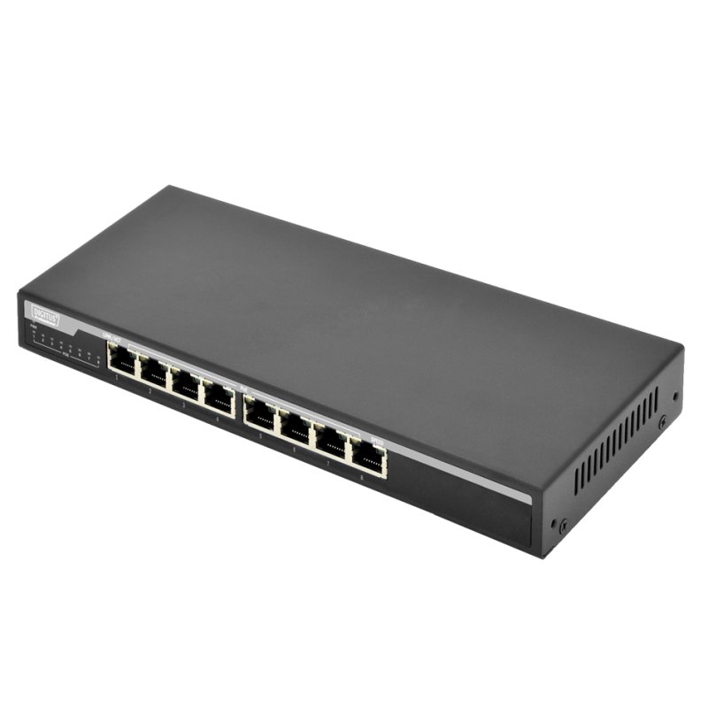 DIGITUS desktop Gigabit Ethernet PoE switch, black, 131 watts