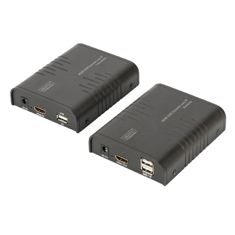 DIGITUS HDMI KVM extension set, black, local + remote, 120 m, 1080p