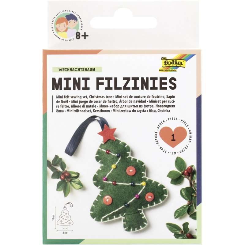 folia vilt mini naaispeelset Viltsterretjes, 13-delig, 100×90 mm