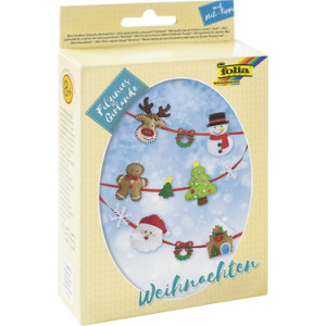 folia viltnaaiset Viltelingen kerstslinger, 105 cm, 30 delen, inclusief instructies