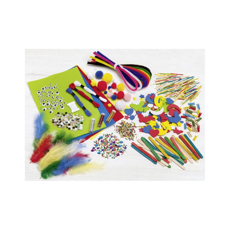 folia creatieve doos mixed, gemengde materialen, meer dan 1300 onderdelen