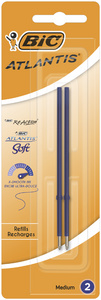 BIC vulling X-Smooth balpen, blauw, navulbaar, 2 stuks
