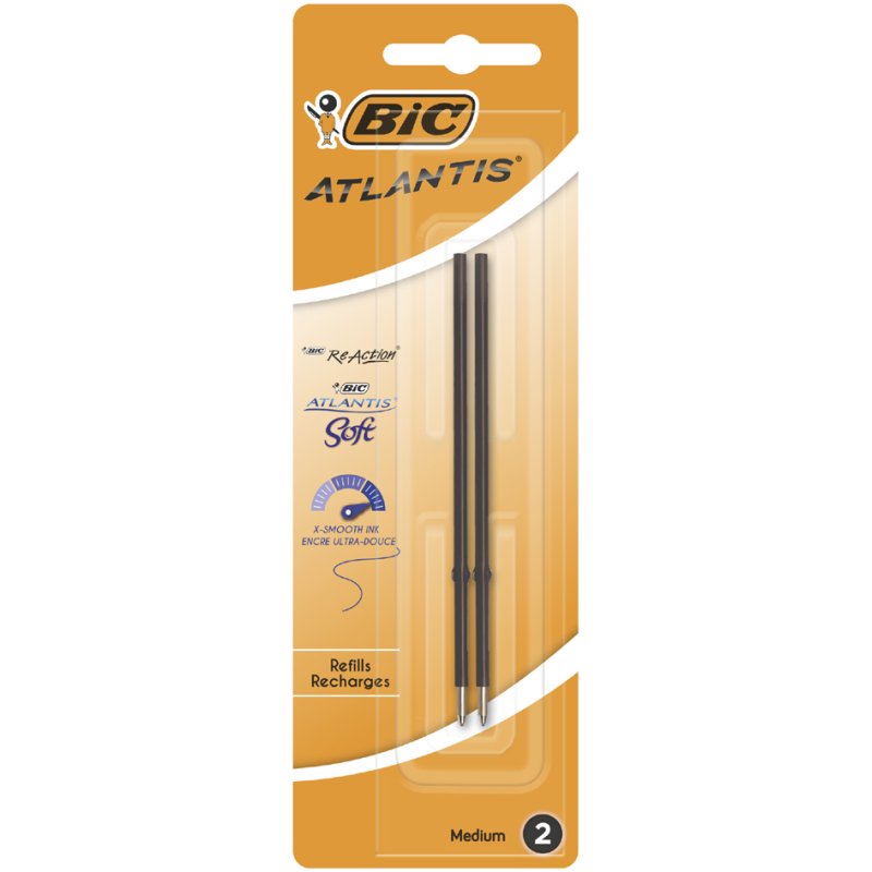 BIC vulling X-Smooth balpen, blauw, navulbaar, 2 stuks