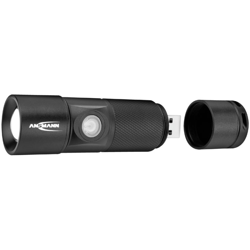 ANSMANN LED torch Future T350FR, rechargeable, 300 lumens, black