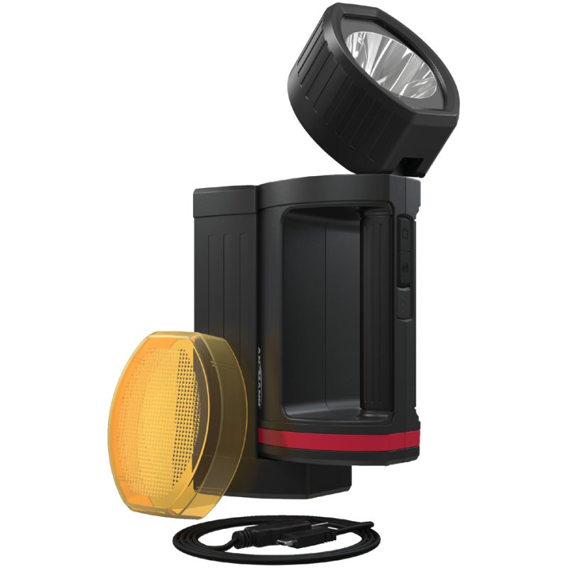 ANSMANN lampe de poche LED rechargeable HS5R, noir, 2600 mAh