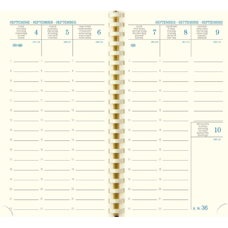 EXACOMPTA weekagenda 2025/2026, spiraalgebonden, 90×160 mm, 16 maanden