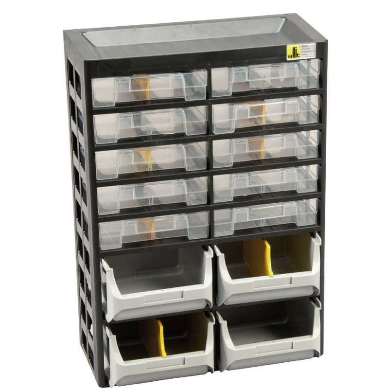 allit onderdelenmagazijn VarioPlus Basic 21, 14 vakken, kunststof, 305×170×435 mm