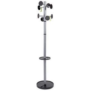 ALBA kapstok STAN3, 8 haken, metaalgrijs, 175 cm
