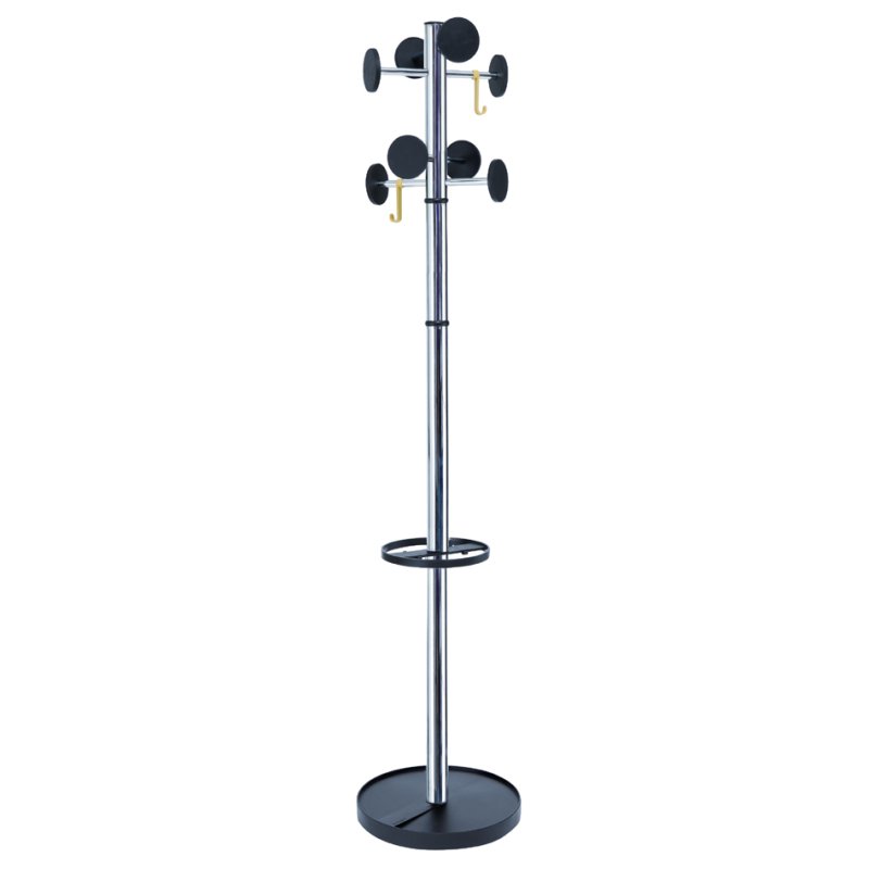ALBA kapstok STAN3, 8 haken, metaalgrijs, 175 cm