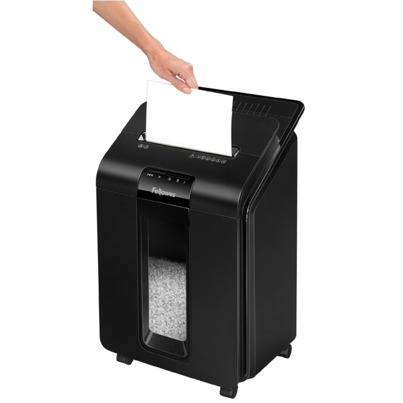 Fellowes shredder AutoMax 100M, black, up to 100 sheets, P-4, 23 litres