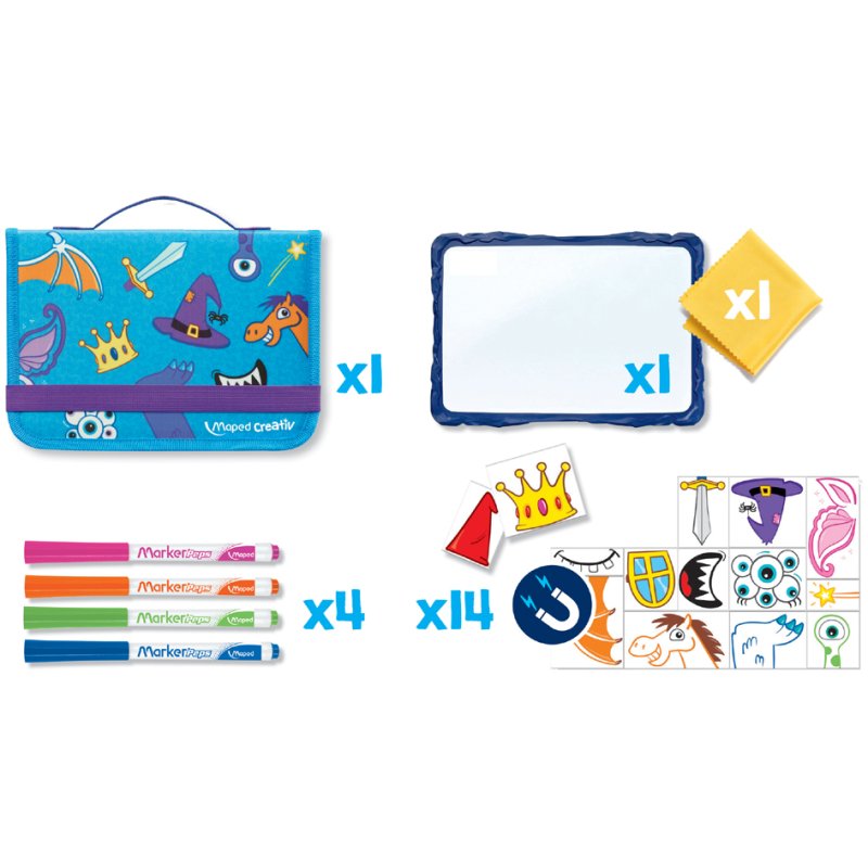 Maped Ensemble de dessin de voyage créatif TRAVEL BOARD, 21 pièces, à partir de 4 ans