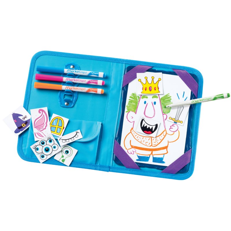 Maped Ensemble de dessin de voyage créatif TRAVEL BOARD, 21 pièces, à partir de 4 ans