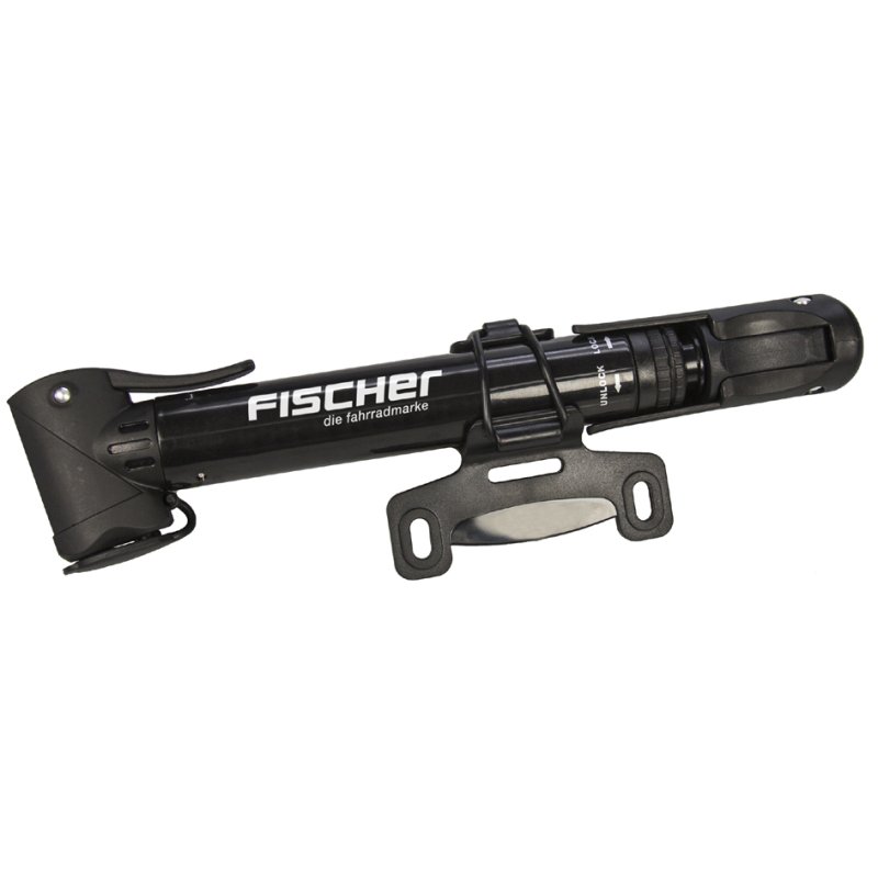 FISCHER mini pompe à vélo avec poignée en T, noir, 250 mm