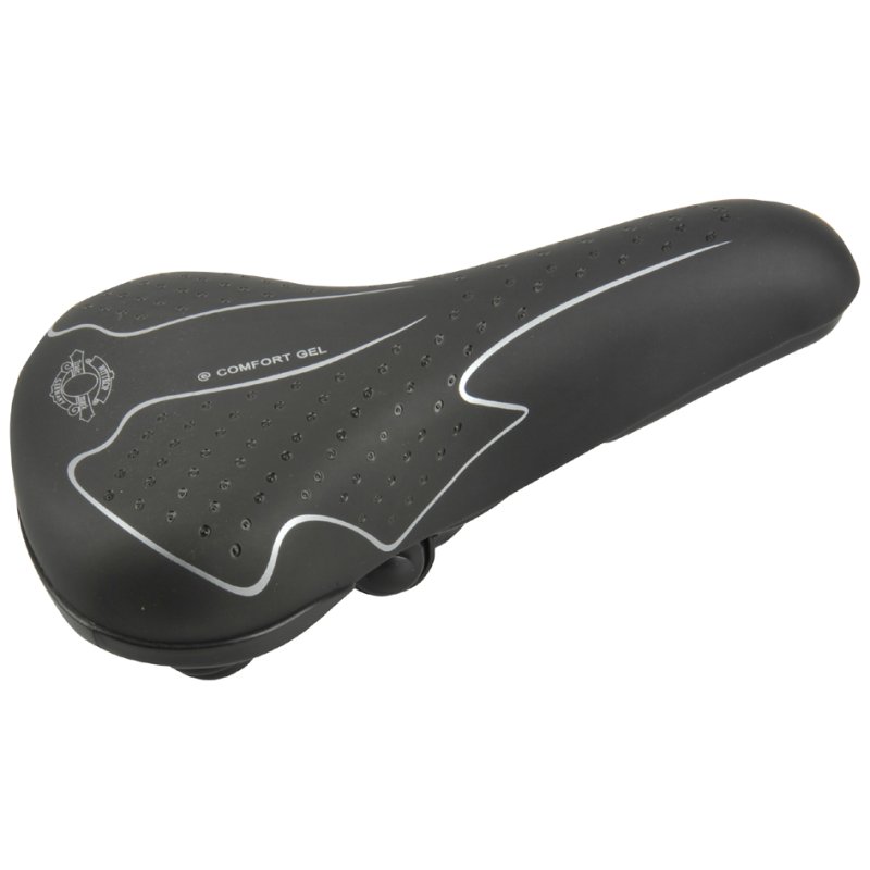FISCHER trekkingfietszadel Elastomer, zwart/wit, gel-inlage