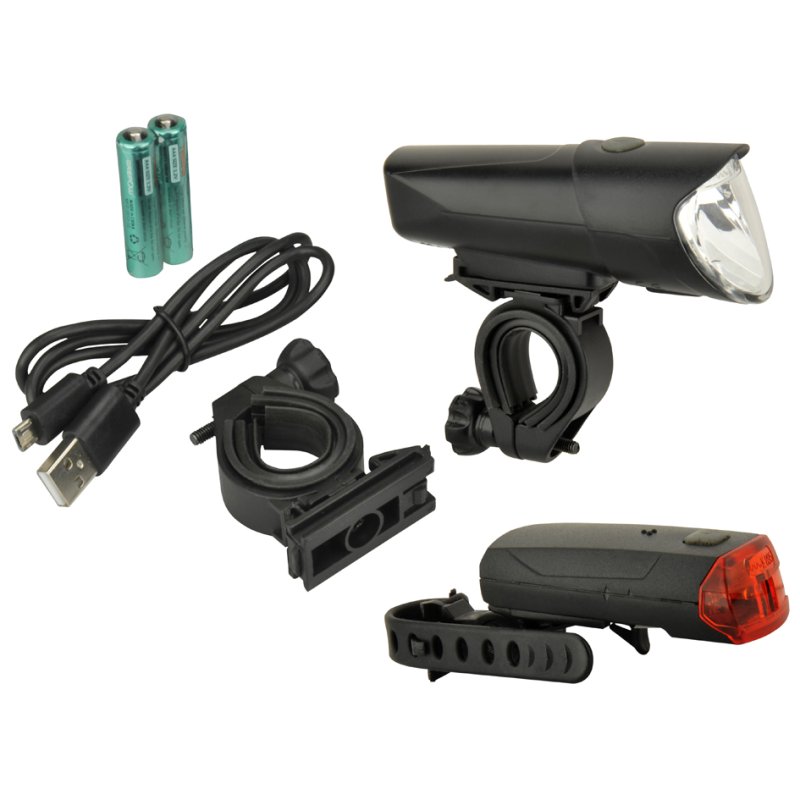 FISCHER Bicycle LED Lighting Set, 40/20/10 lux, StVZO Approved