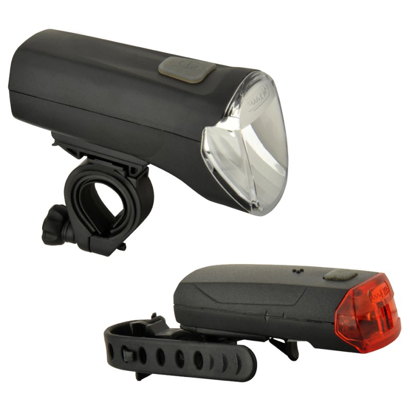 FISCHER LED Bicycle Lighting Set, Front and Rear Light