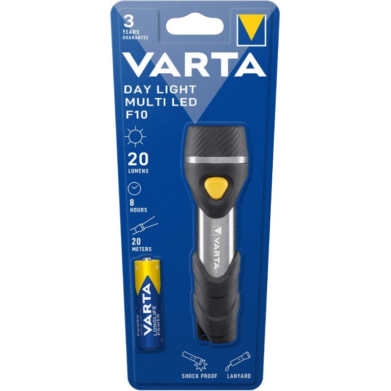VARTA zaklamp Day Light Multi LED, 5 LEDs, 20 lumen, incl. batterij