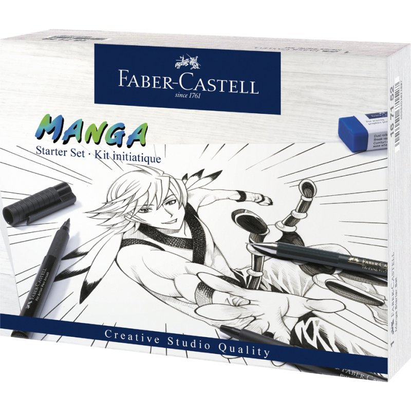 Faber-Castell PITT artist pen Manga drawing set, beginners, 8 pieces