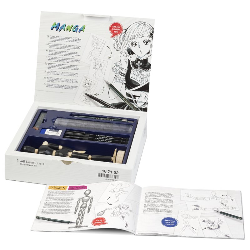 Faber-Castell PITT artist pen Manga drawing set, beginners, 8 pieces