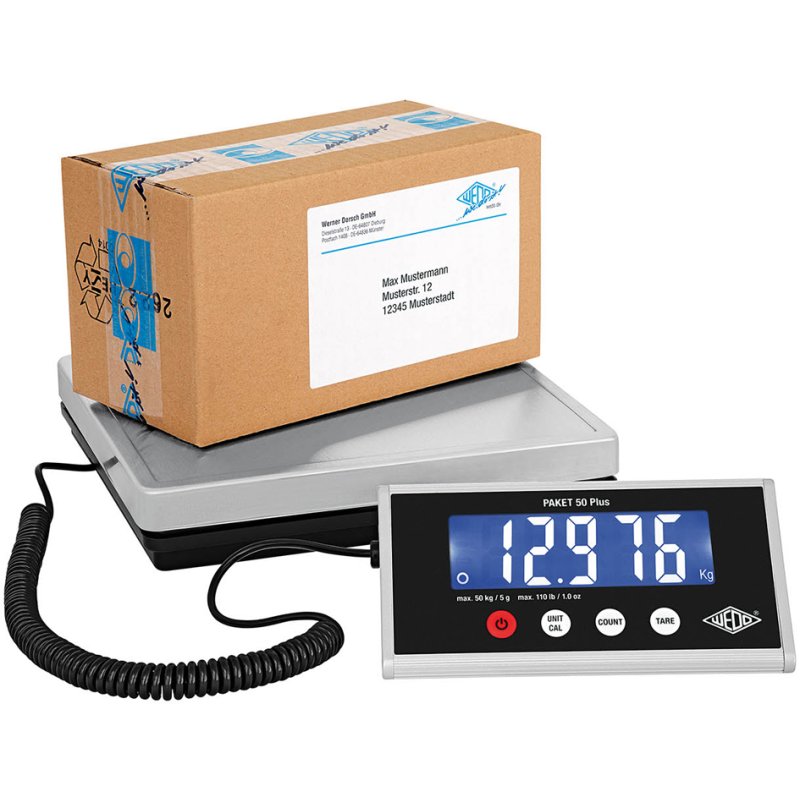 WEDO balance de colis électronique Paket 50 Plus, 50 kg, précision 5 g