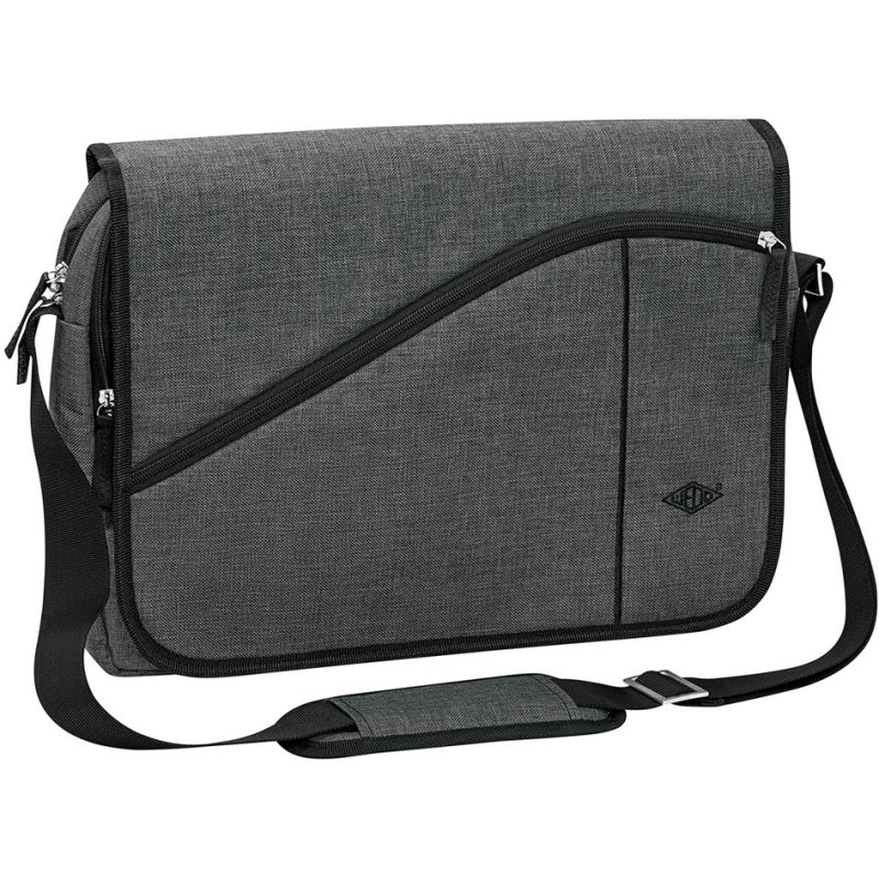 WEDO notebook sacoche Messenger Bag College, gris, 15,6 pouces, polyester