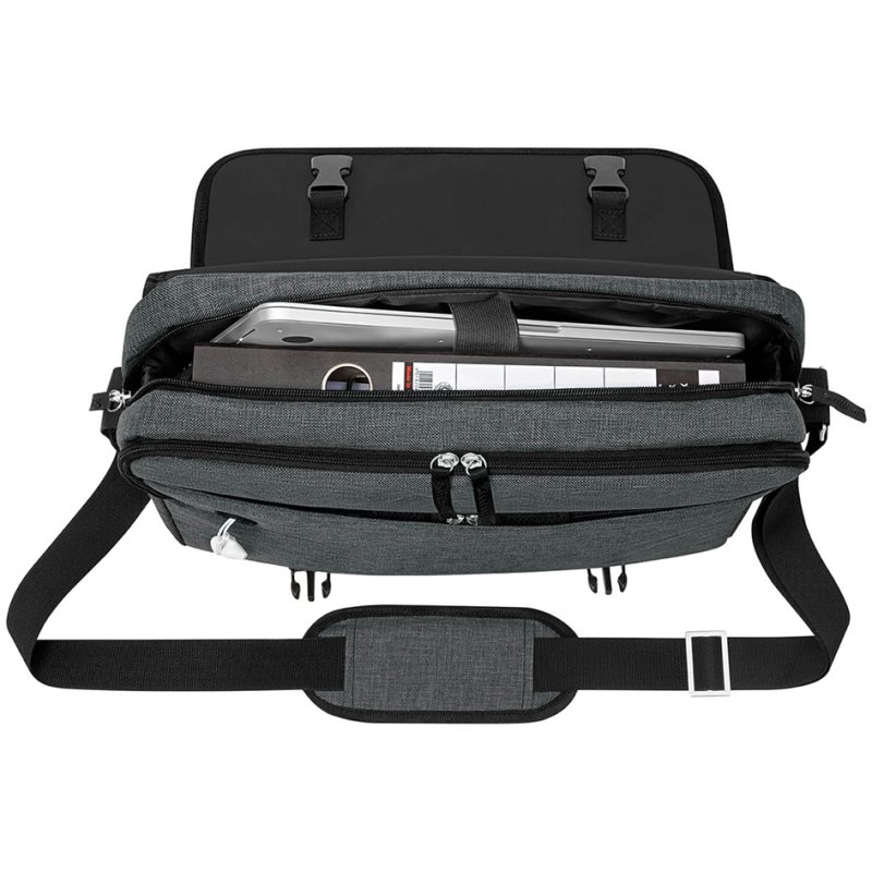 WEDO notebook sacoche Messenger Bag College, gris, 15,6 pouces, polyester