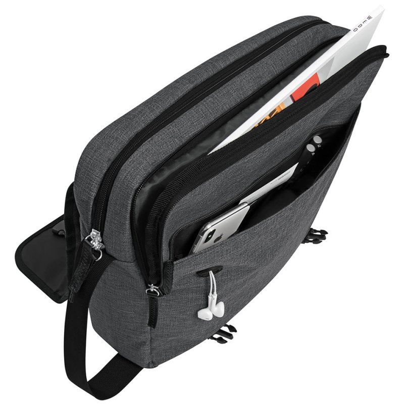 WEDO notebook sacoche Messenger Bag College, gris, 15,6 pouces, polyester