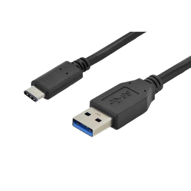 DIGITUS Câble USB 3.0 USB-C vers USB-A, noir, 1,0 m