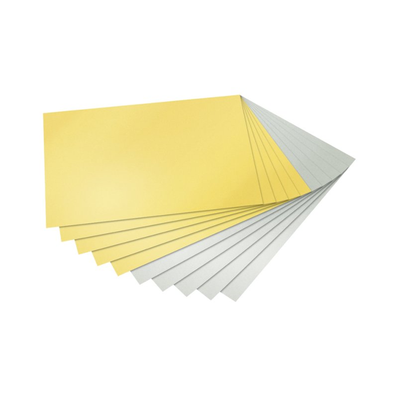 folia fotokartonblok A4, goud en zilver, 300g, 10 vel