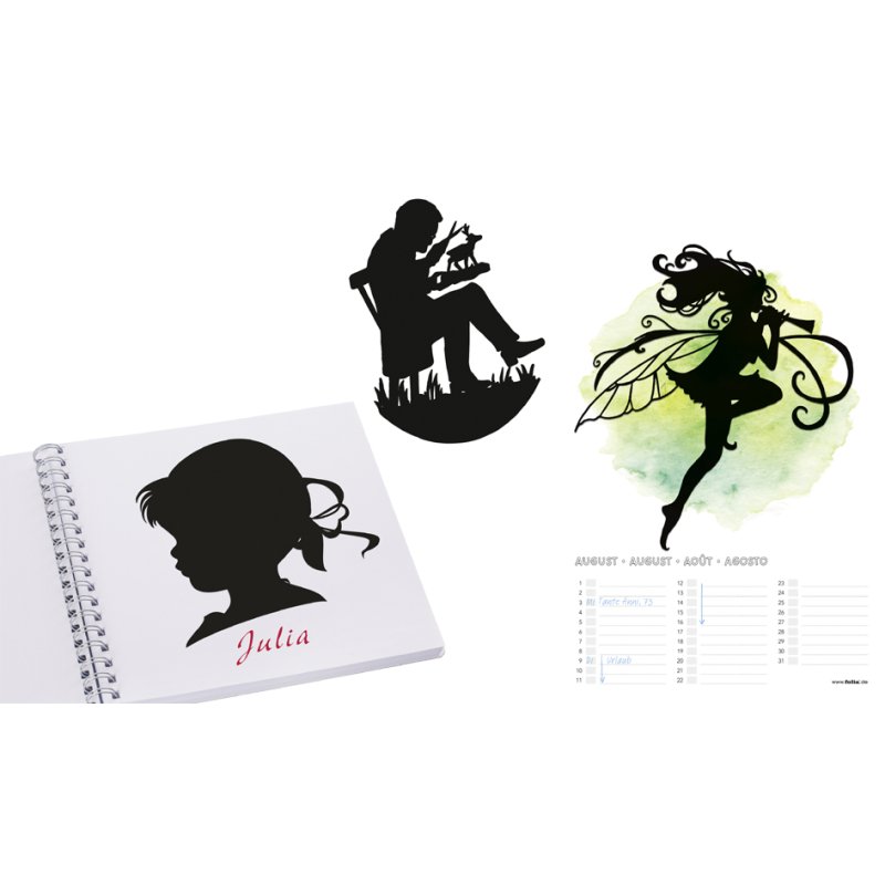 folia silhouettenpapier, 35×50 cm, zwart, 20 vel