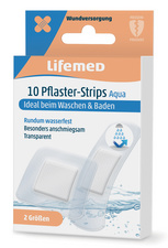 Lifemed wondpleisters transparant, watervast, 2 maten, 20 stuks