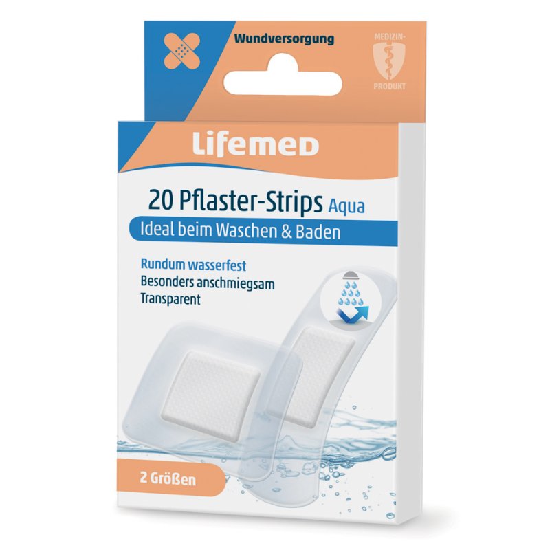 Lifemed pansements transparents, imperméables PU, 2 tailles, 10 pièces