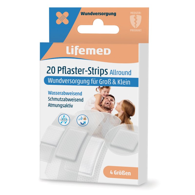 Lifemed Pansements tout usage, semi-transparents, matière PU, 100 pièces