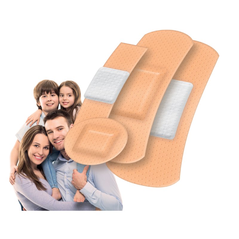 Lifemed Allround wound plasters, skin-coloured, PU material, 50 pieces