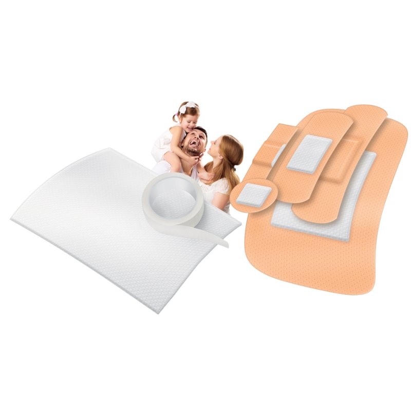 Lifemed Ensemble de pansements de premiers soins, matériau PE, résistant à l'eau et à la saleté, 43 pièces
