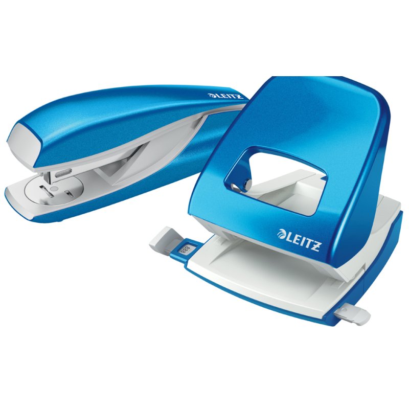 LEITZ nietmachine en perforator set Nexxt WOW, geel-metallic