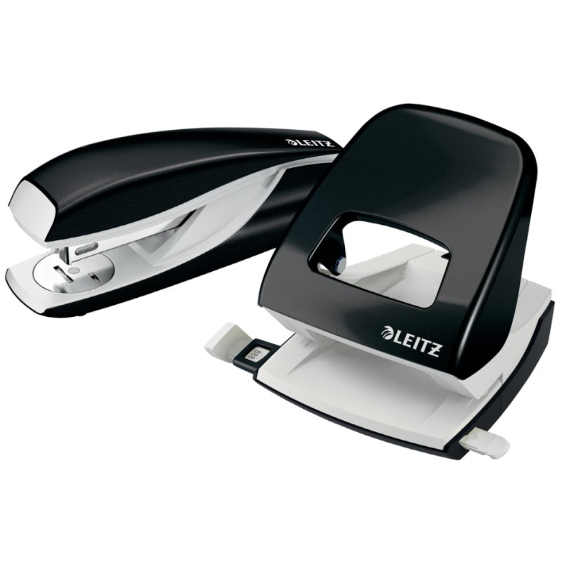LEITZ nietmachine en perforator set Nexxt WOW, geel-metallic