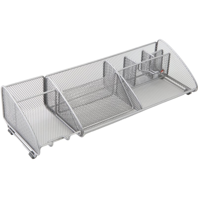 ALBA organisateur de bureau fil métallique, gris, 9 compartiments