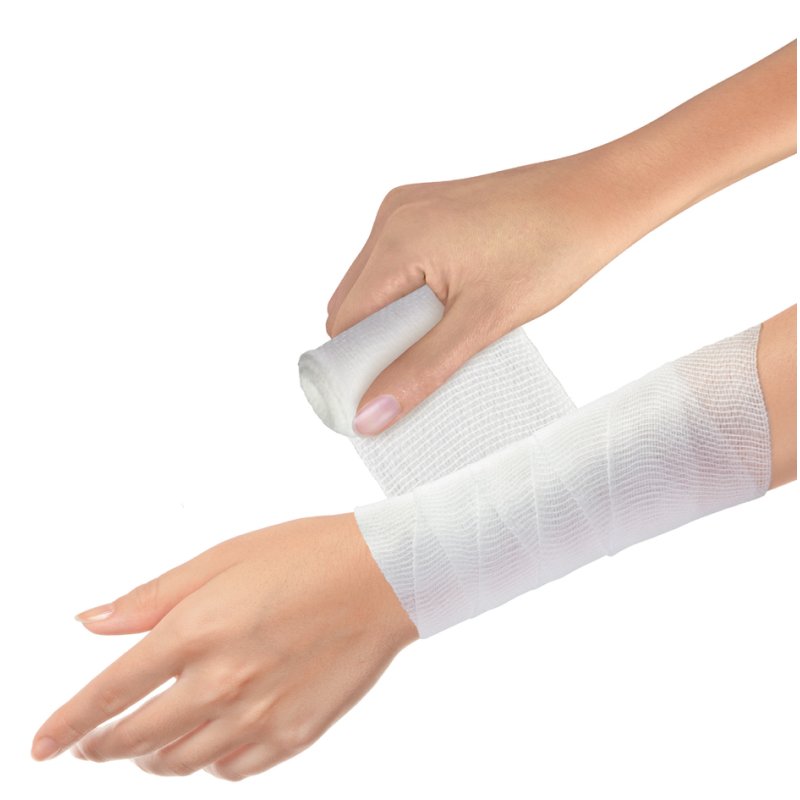 Lifemed gaze élastique, blanc, 60 mm × 4 m