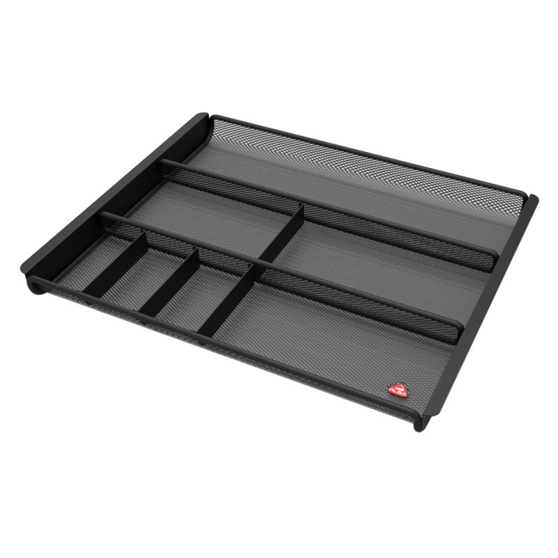 ALBA organiseur de tiroir fil métallique, gris, 7 compartiments, 350×285×25 mm