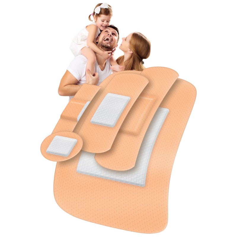 Lifemed kit de pansements premiers secours, PE imperméable, différentes tailles, 36 pièces