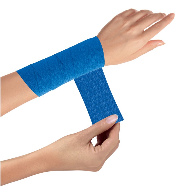 Lifemed bande auto-adhésive, 50 mm × 4,0 m, PE élastique, assortiment de couleurs