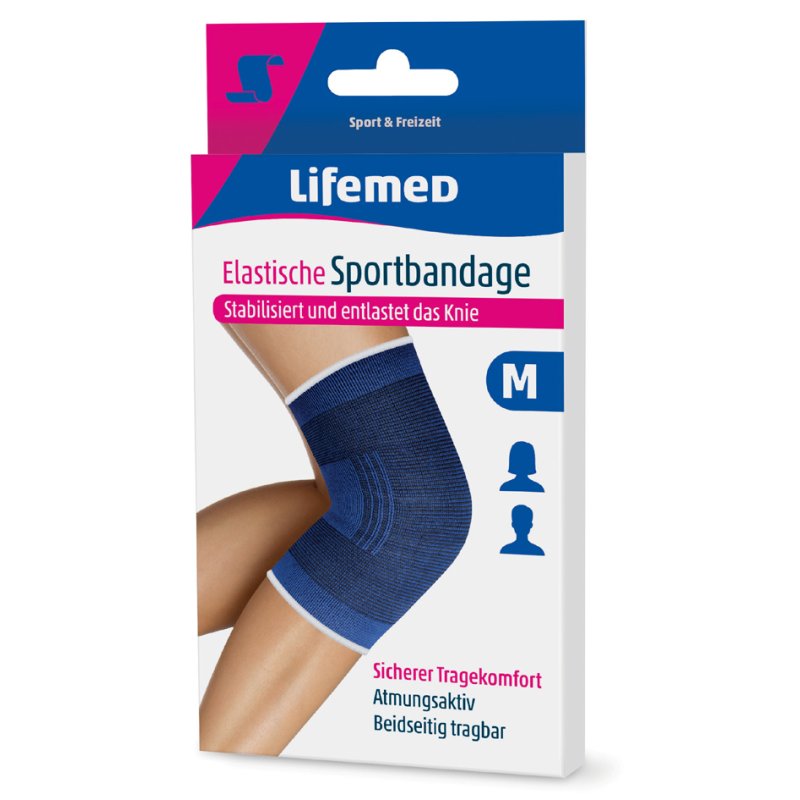 Lifemed genouillère bandage sport, taille L, élastique, 255 mm