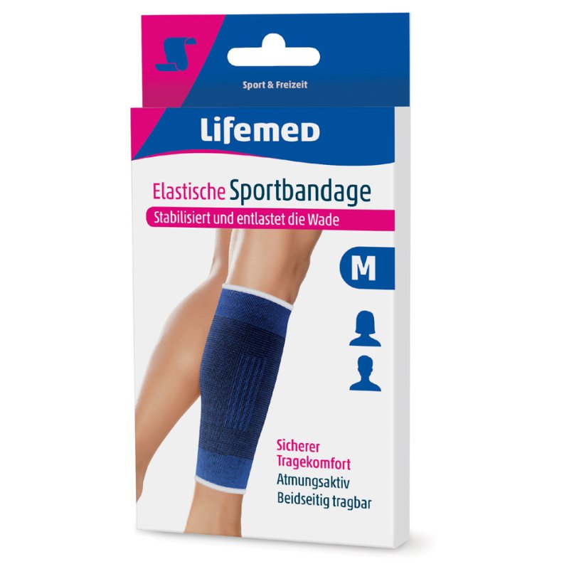 Lifemed bande de mollet bandage sport, taille M, 250 mm long, élastique