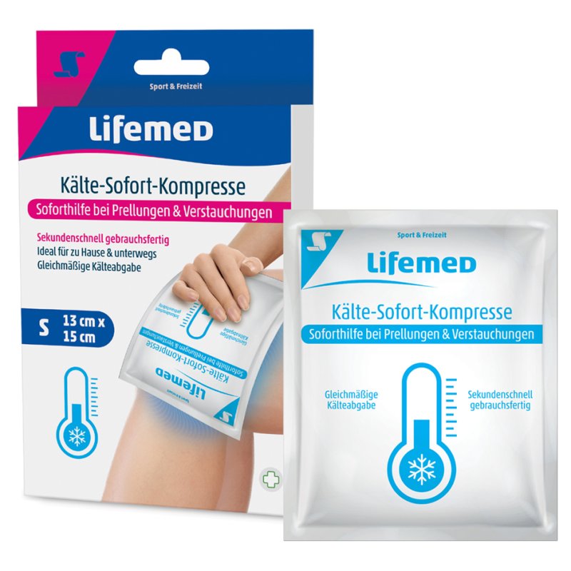Lifemed koude-instant kompres, 150×130 mm, wit, eenmalig gebruik