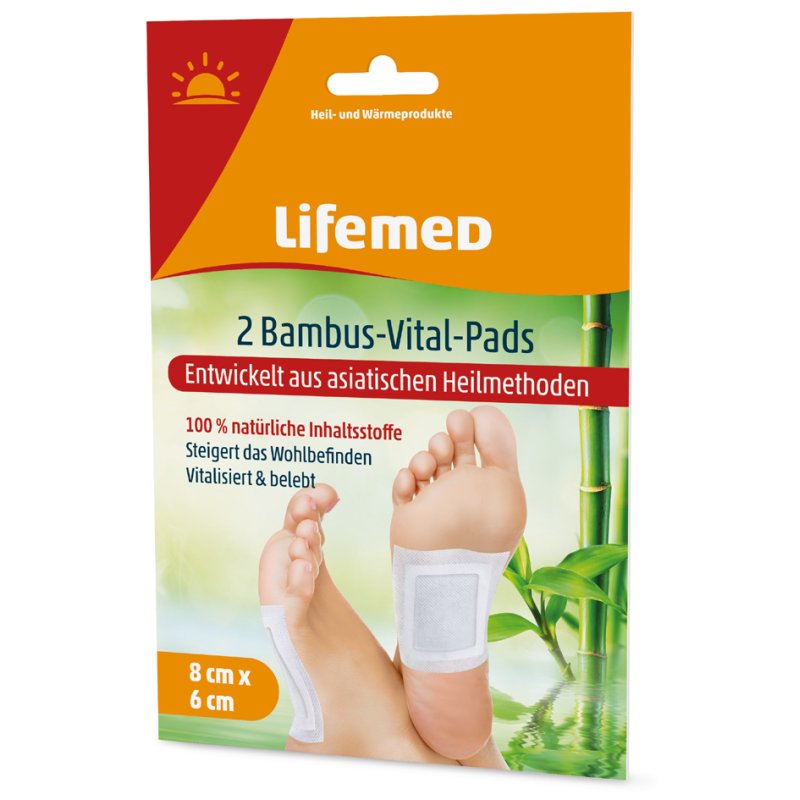 Lifemed coussinets bambou vibrants, 80 x 60 mm, 2 pièces