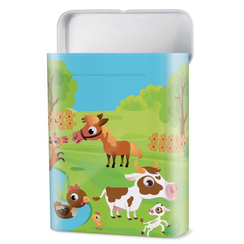 Lifemed pansements animaux de ferme, boîte métallique, 60×17 mm, 40 pièces
