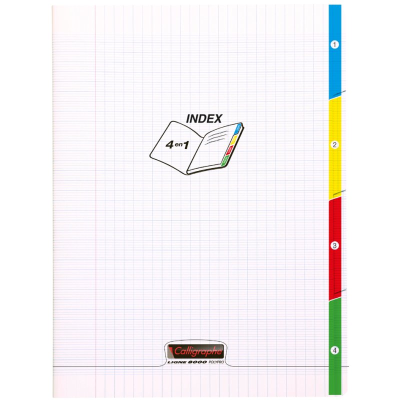 Calligraphe carnet de notes 4x cousu, 170×220 mm, couverture transparente, 140 pages