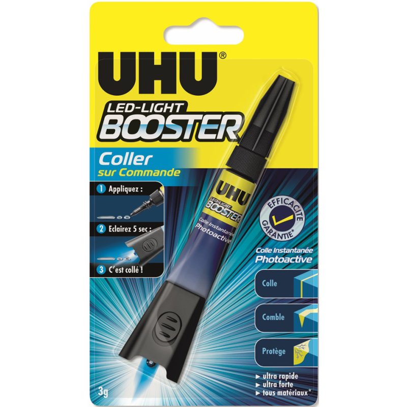 UHU Instant Seconde lijm LED-licht versterker, 3 g tube